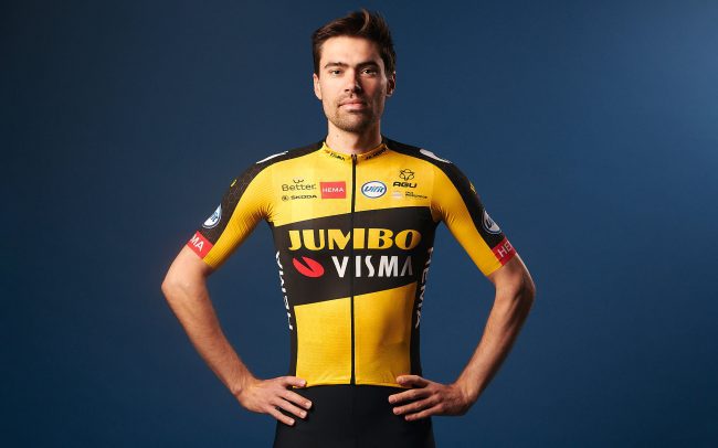 Tom Dumoulin for Team Jumbo-Visma wearing 2021 kit
